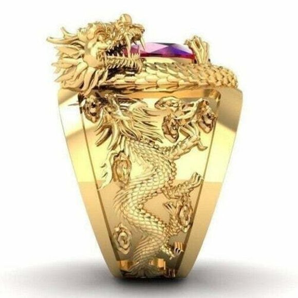 SZ 12 HUGE!!!!! Dragon Ring MENS - Picture 3 of 7